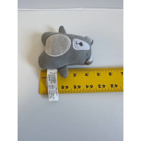 Cloud Island Target 2018 Gray White Bear Baby Infant Rattle Plush Toy Lovey - Picture 6 of 6